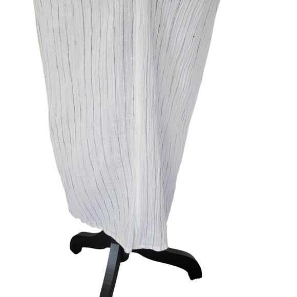 Zara Accessories Sz Small Jumpsuit Cream Stripe Cap Sleeve Beach Resort Nautical - Picture 7 of 15